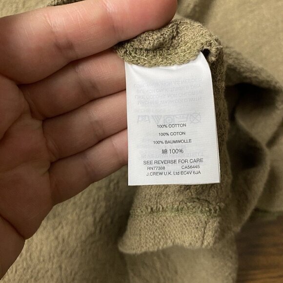 Madewell Texture & Thread Flutter Sleeve Top Distant Olive Green - Picture 6 of 9